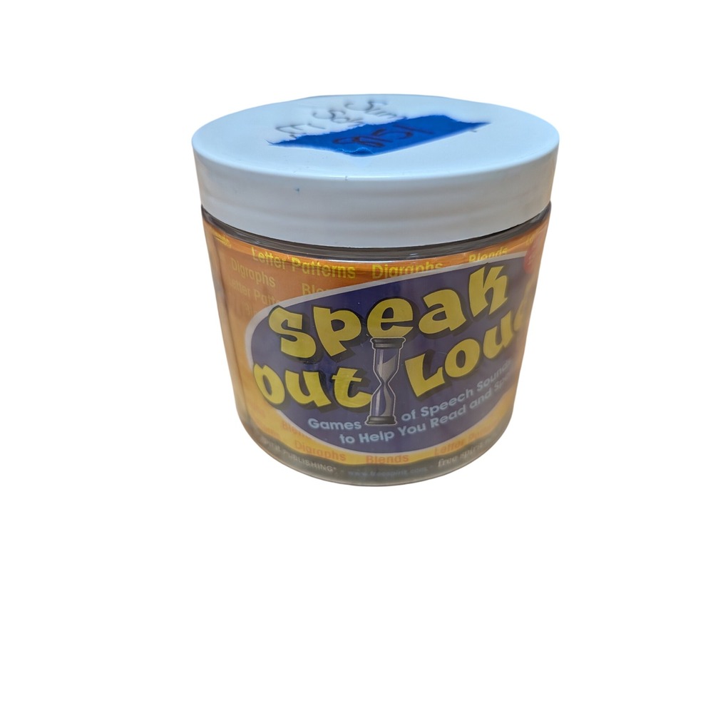 Free Spirit Speak Out Loud Game Kids OS Orange Good Educational Phonics Jar